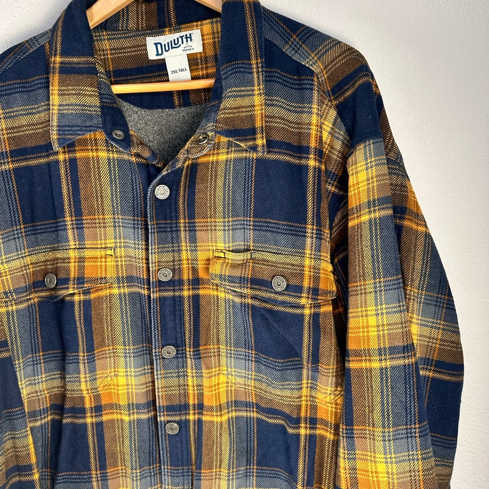 Duluth Trading Co. Flapjack Fleece Lined Relaxed Fit Shirt‎ Jacket Sz XXL T - Picture 3 of 6
